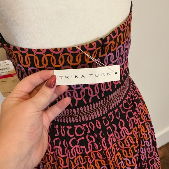 Trina Turk Los Angeles Strapless Geometric Print Dress Size 4 NWT - Picture 8 of 13